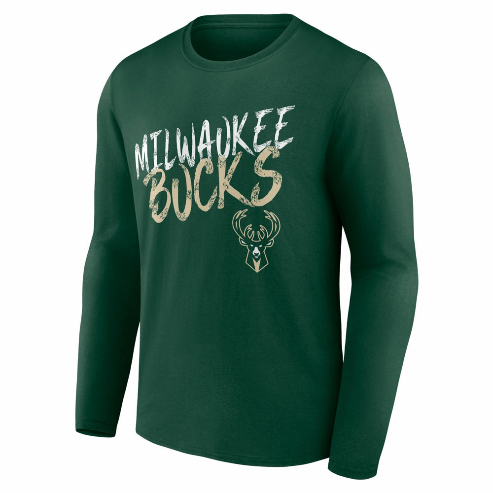 Milwaukee Bucks Hustle Custom Long Sleeve T-Shirt Hunter Green