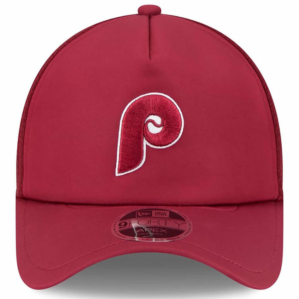 Philadelphia Phillies New Era 2026 Batting Practice Alternate Apex 9FORTY Adjustable Hat - Maroon Hats