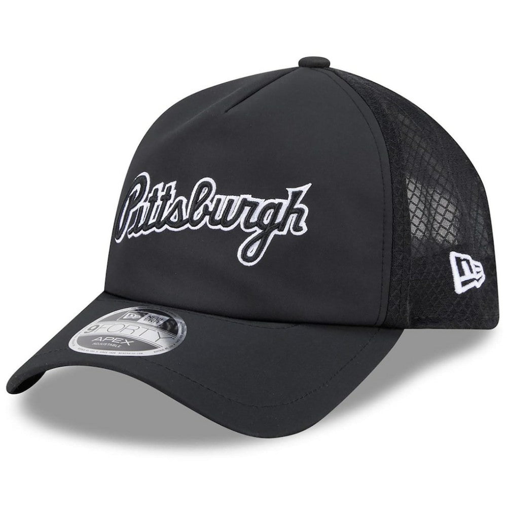 Pittsburgh Pirates New Era 2026 Batting Practice Alternate Apex 9FORTY Adjustable Hat - Black Hats