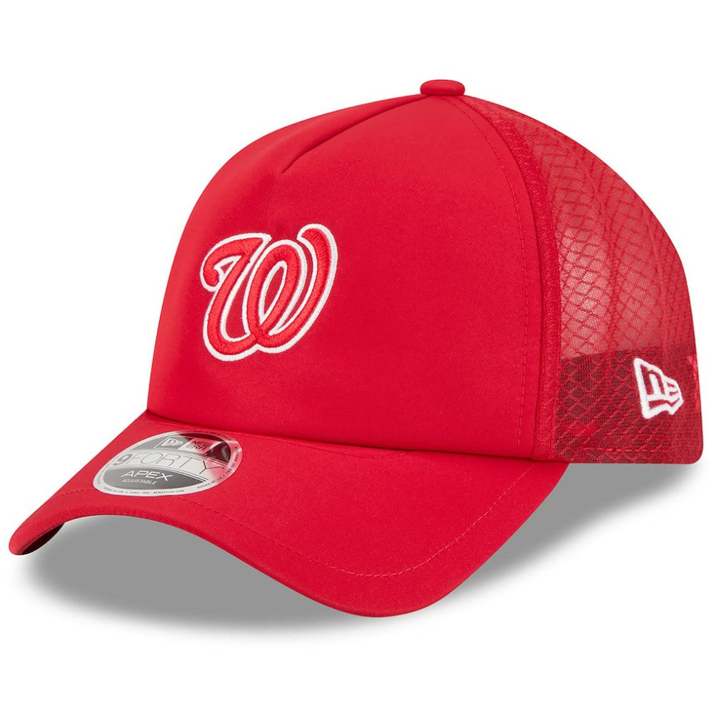 Washington Nationals New Era 2026 Batting Practice Alternate Apex 9FORTY Adjustable Hat - Red Hats