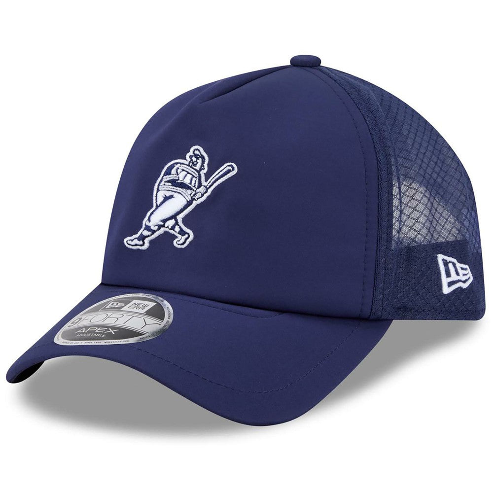Milwaukee Brewers New Era 2026 Batting Practice Alternate Apex 9FORTY Adjustable Hat - Navy Hats