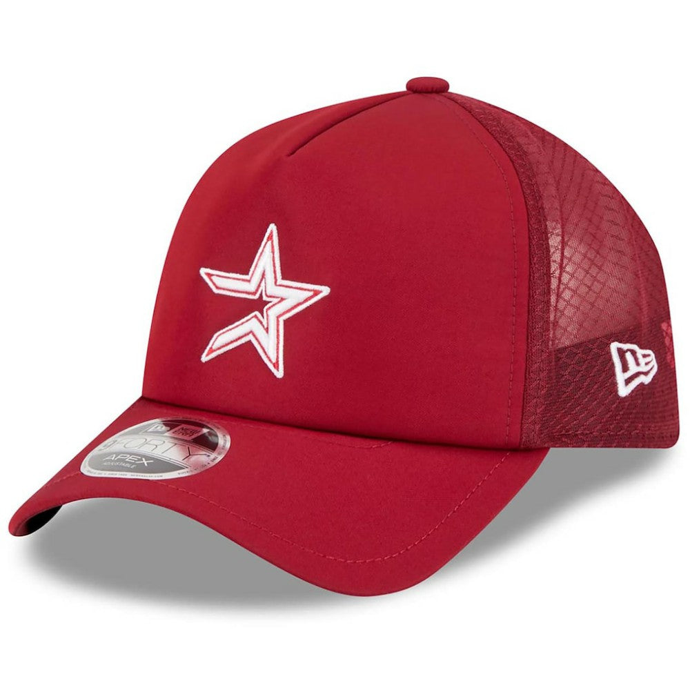 Houston Astros New Era 2026 Batting Practice Alternate Apex 9FORTY Adjustable Hat - Red Hats
