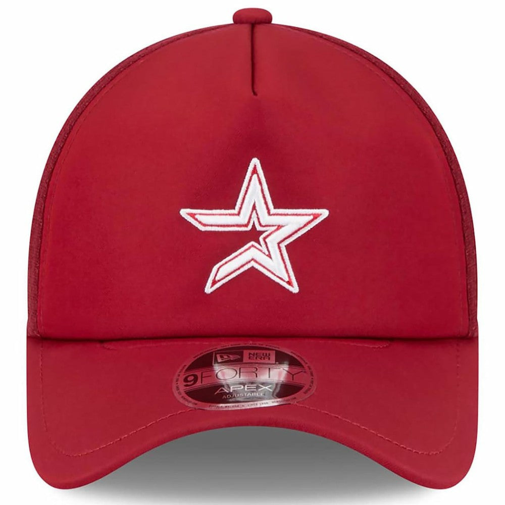 Houston Astros New Era 2026 Batting Practice Alternate Apex 9FORTY Adjustable Hat - Red Hats