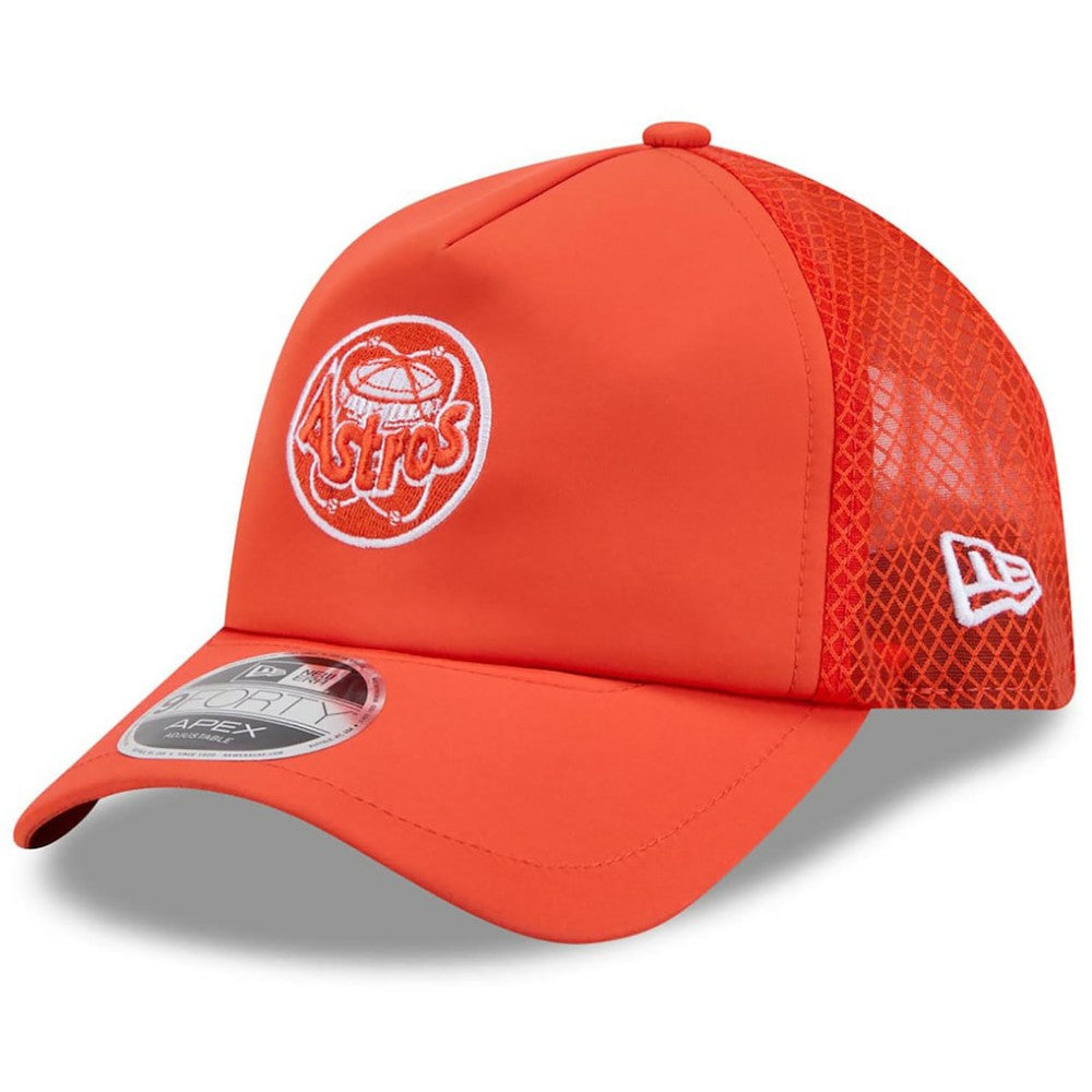 Houston Astros New Era 2026 Batting Practice Alternate Apex 9FORTY Adjustable Hat - Orange Hats