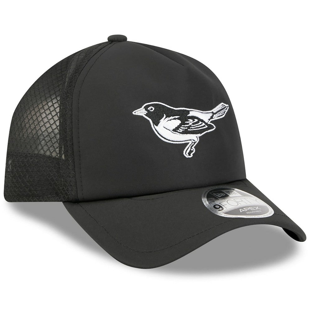 Baltimore Orioles New Era 2026 Batting Practice Alternate Apex 9FORTY Adjustable Hat - Black Hats