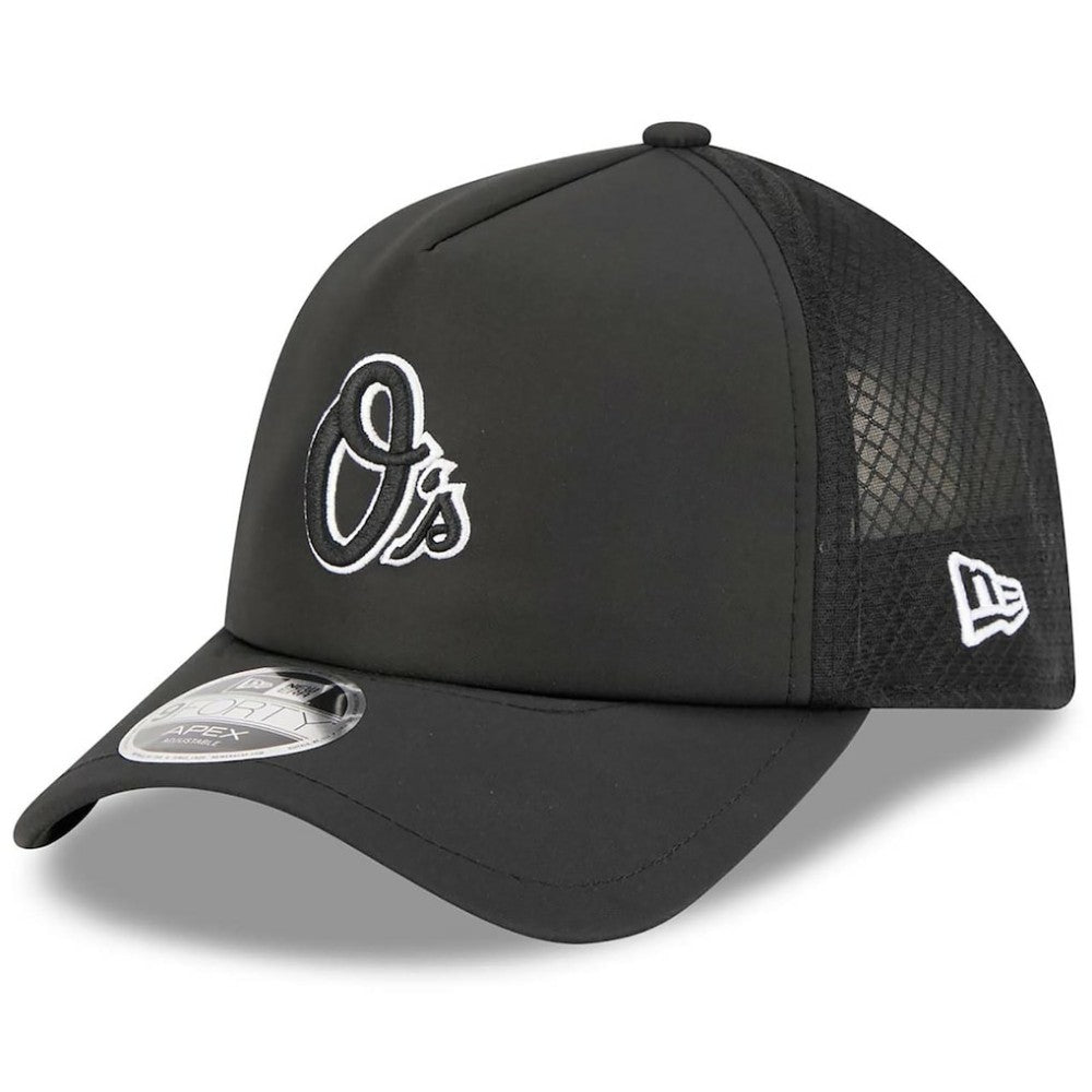 Baltimore Orioles New Era 2026 Batting Practice Alternate Apex 9FORTY Adjustable Hat - Black Hats