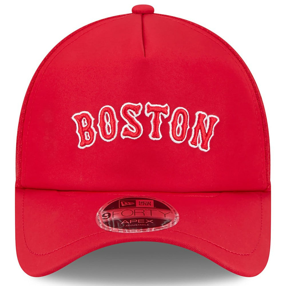Boston Red Sox New Era 2026 Batting Practice Alternate Apex 9FORTY Adjustable Hat - Red Hats