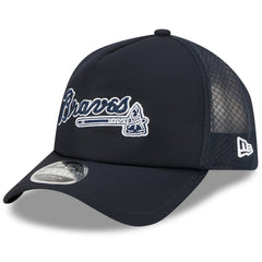 Atlanta Braves New Era 2026 Batting Practice Alternate Apex 9FORTY Adjustable Hat - Navy Hats