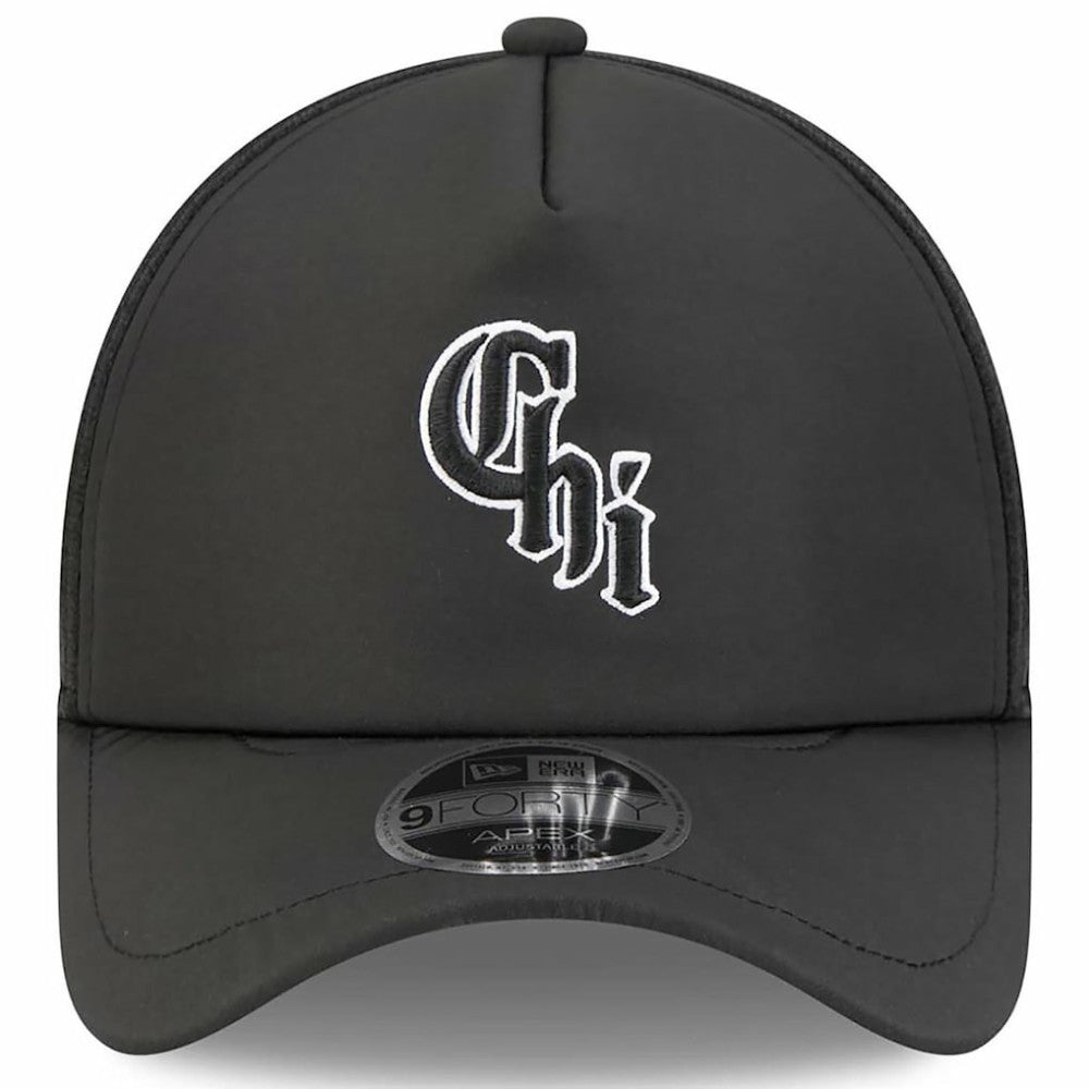 Chicago White Sox New Era 2026 Batting Practice Alternate Apex 9FORTY Adjustable Hat - Black Hats