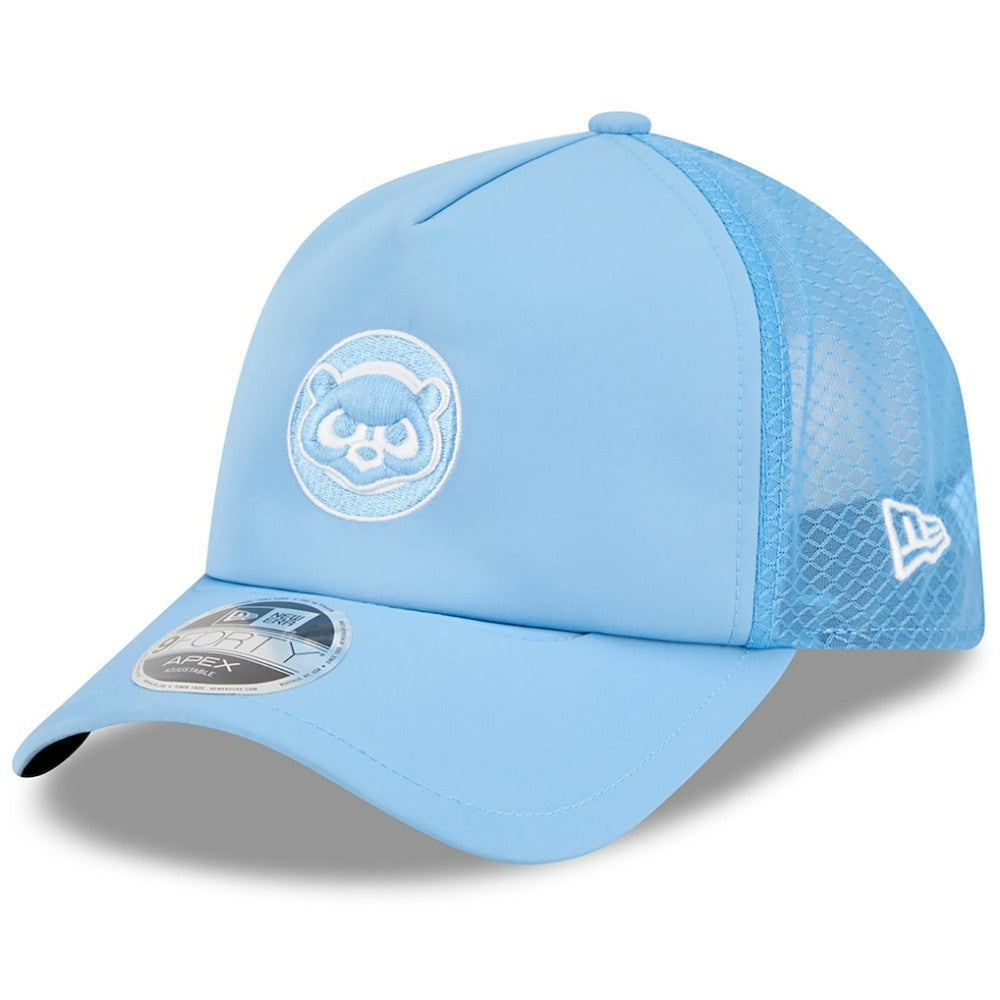 Chicago Cubs New Era 2026 Batting Practice Alternate Apex 9FORTY Adjustable Hat - Light Blue Hats