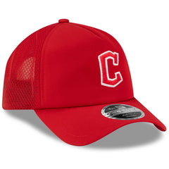 Cleveland Guardians New Era 2026 Batting Practice Apex 9FORTY Adjustable Trucker Hat - Red Hats