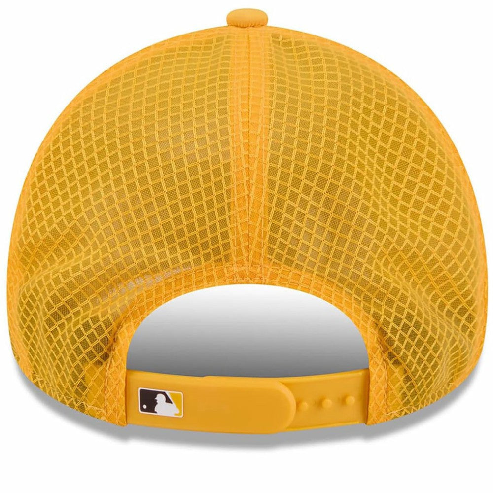 San Diego Padres New Era 2026 Batting Practice Apex 9FORTY Adjustable Trucker Hat - Gold Hats