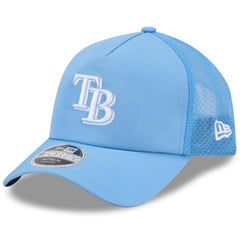 Tampa Bay Rays New Era 2026 Batting Practice Apex 9FORTY Adjustable Trucker Hat - Light Blue Hats