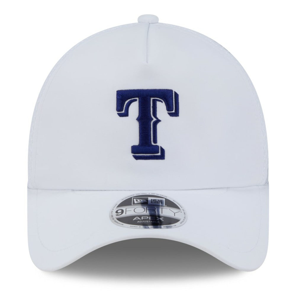 Texas Rangers New Era 2026 Batting Practice Apex 9FORTY Adjustable Trucker Hat - White Hats