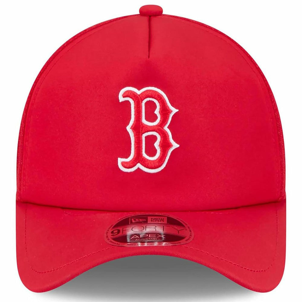 Boston Red Sox New Era 2026 Batting Practice Apex 9FORTY Adjustable Trucker Hat - Red Hats