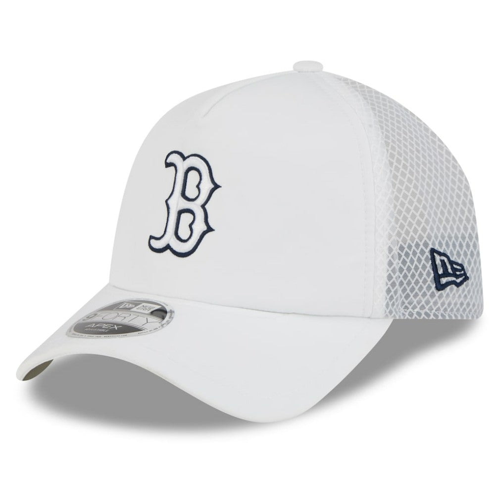 Boston Red Sox New Era 2026 Batting Practice Apex 9FORTY Adjustable Trucker Hat - White Hats