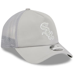 Chicago White Sox New Era 2026 Batting Practice Apex 9FORTY Adjustable Trucker Hat - Gray Hats