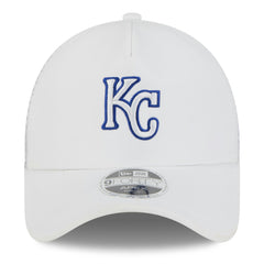 Kansas City Royals New Era 2026 Batting Practice Apex 9FORTY Adjustable Trucker Hat - White Hats