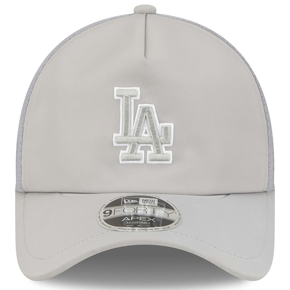 Los Angeles Dodgers New Era 2026 Batting Practice Apex 9FORTY Adjustable Trucker Hat - Gray Hats
