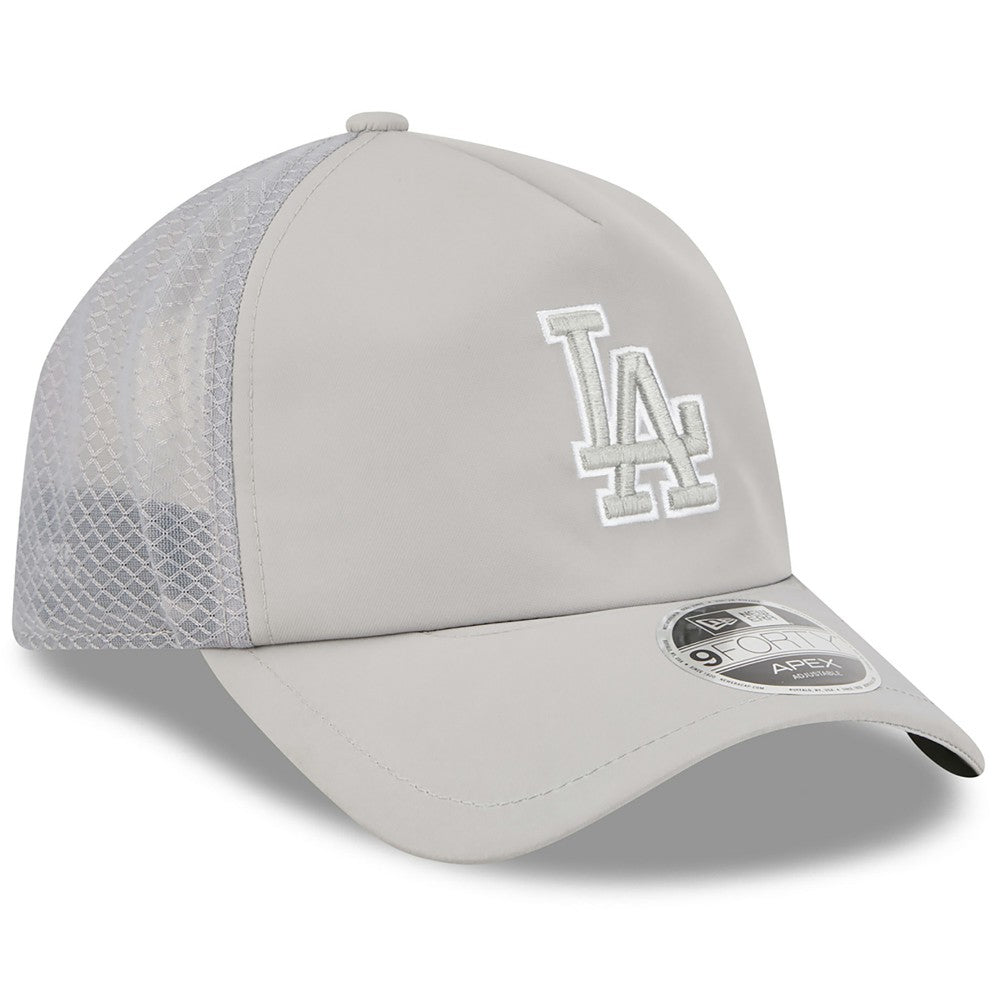 Los Angeles Dodgers New Era 2026 Batting Practice Apex 9FORTY Adjustable Trucker Hat - Gray Hats