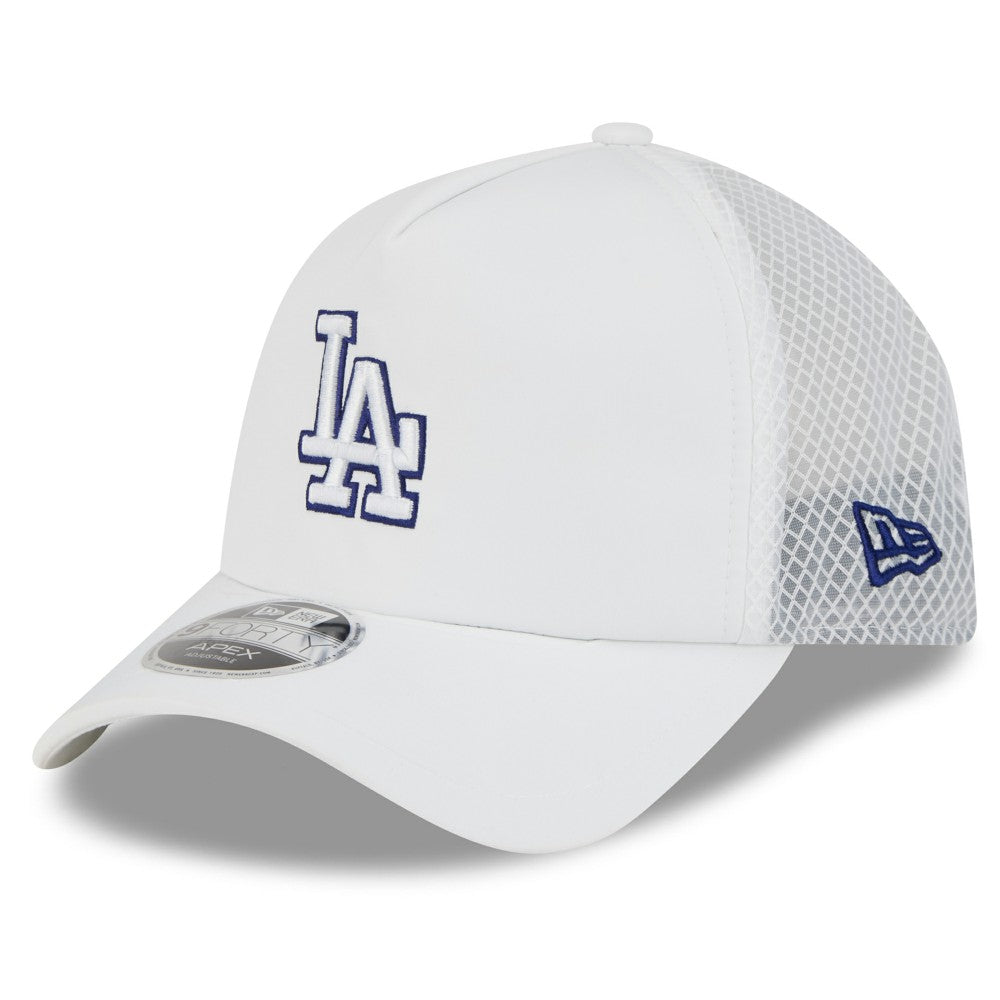 Los Angeles Dodgers New Era 2026 Batting Practice Apex 9FORTY Adjustable Trucker Hat - White Hats