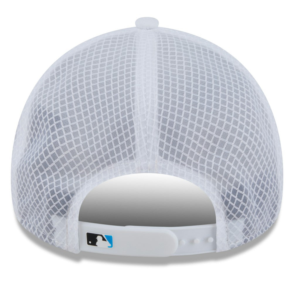 Miami Marlins New Era 2026 Batting Practice Apex 9FORTY Adjustable Trucker Hat - White Hats