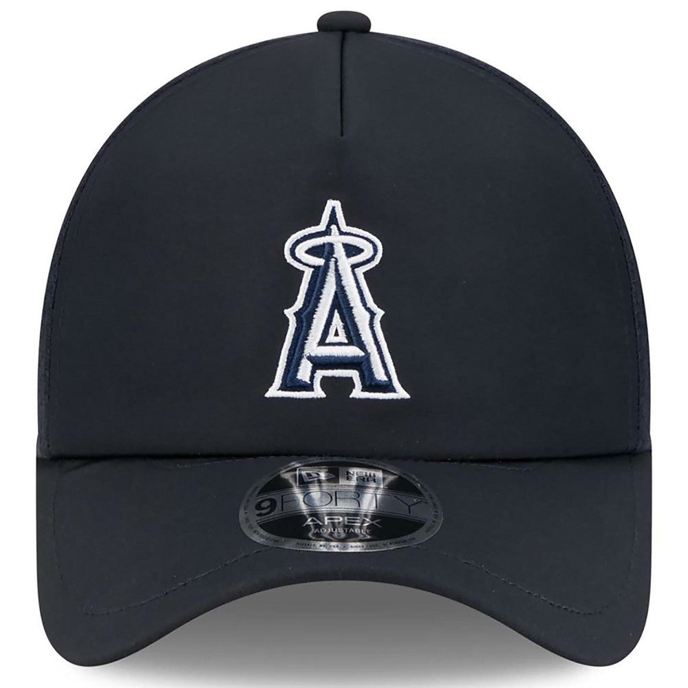 Los Angeles Angels New Era 2026 Batting Practice Apex 9FORTY Adjustable Trucker Hat - Navy Hats