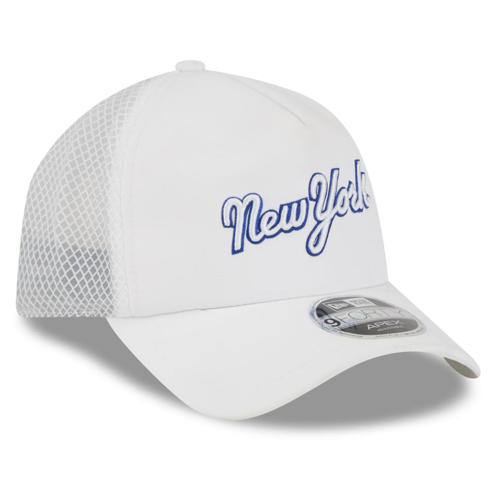 New York Mets New Era 2026 Batting Practice Apex 9FORTY Adjustable Trucker Hat - White Hats