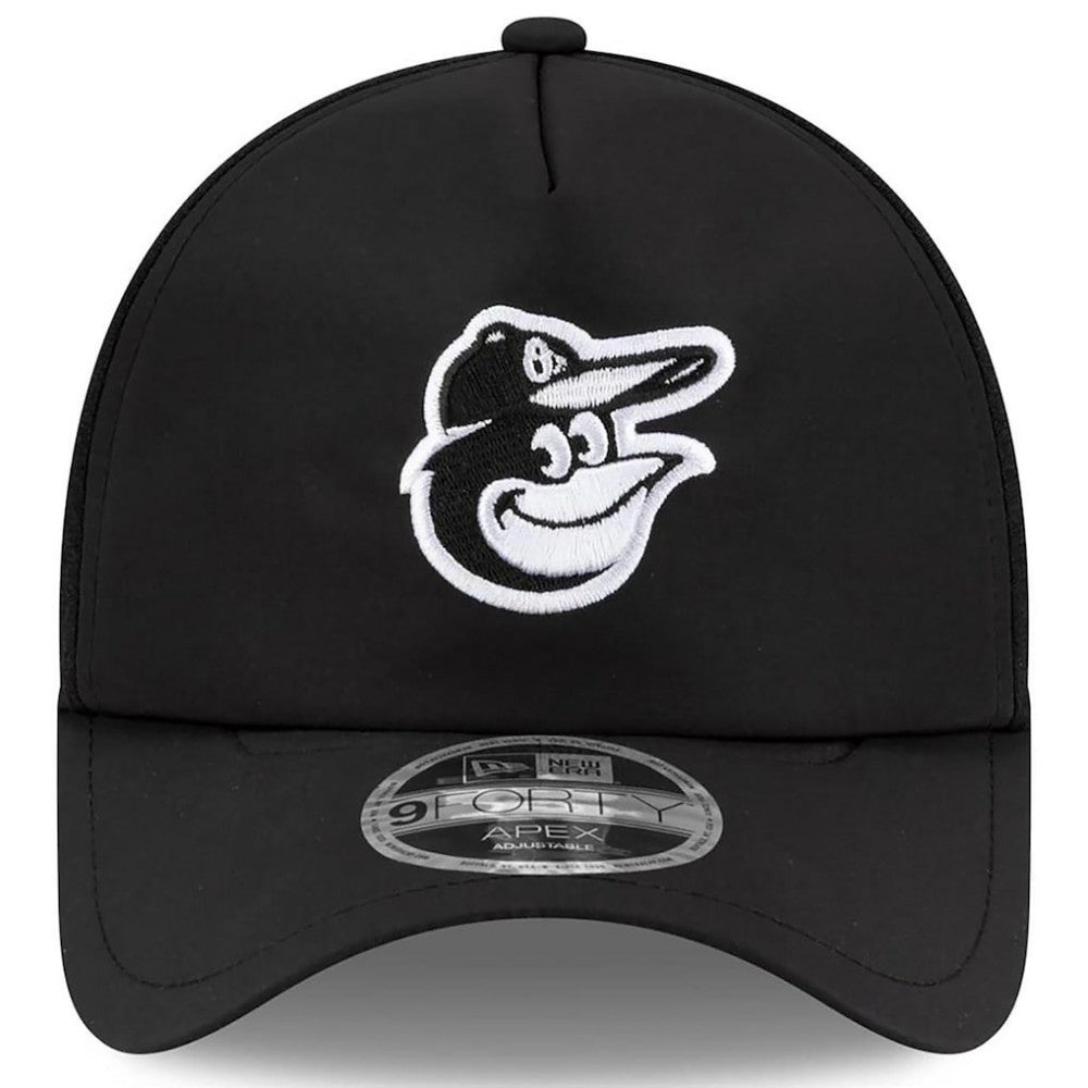 Baltimore Orioles New Era 2026 Batting Practice Apex 9FORTY Adjustable Trucker Hat - Black Hats