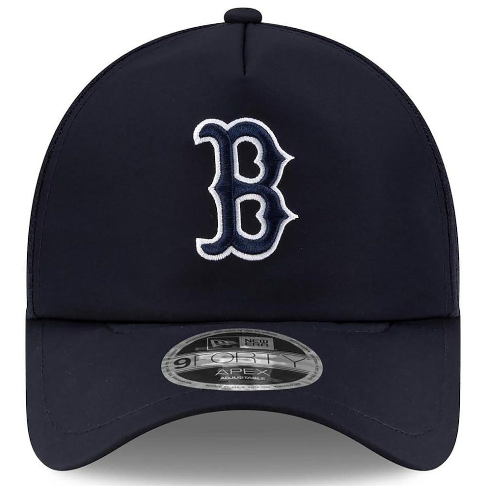 Boston Red Sox New Era 2026 Batting Practice Apex 9FORTY Adjustable Trucker Hat - Navy Hats