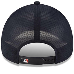 Minnesota Twins New Era 2026 Batting Practice Apex 9FORTY Adjustable Trucker Hat - Navy Hats
