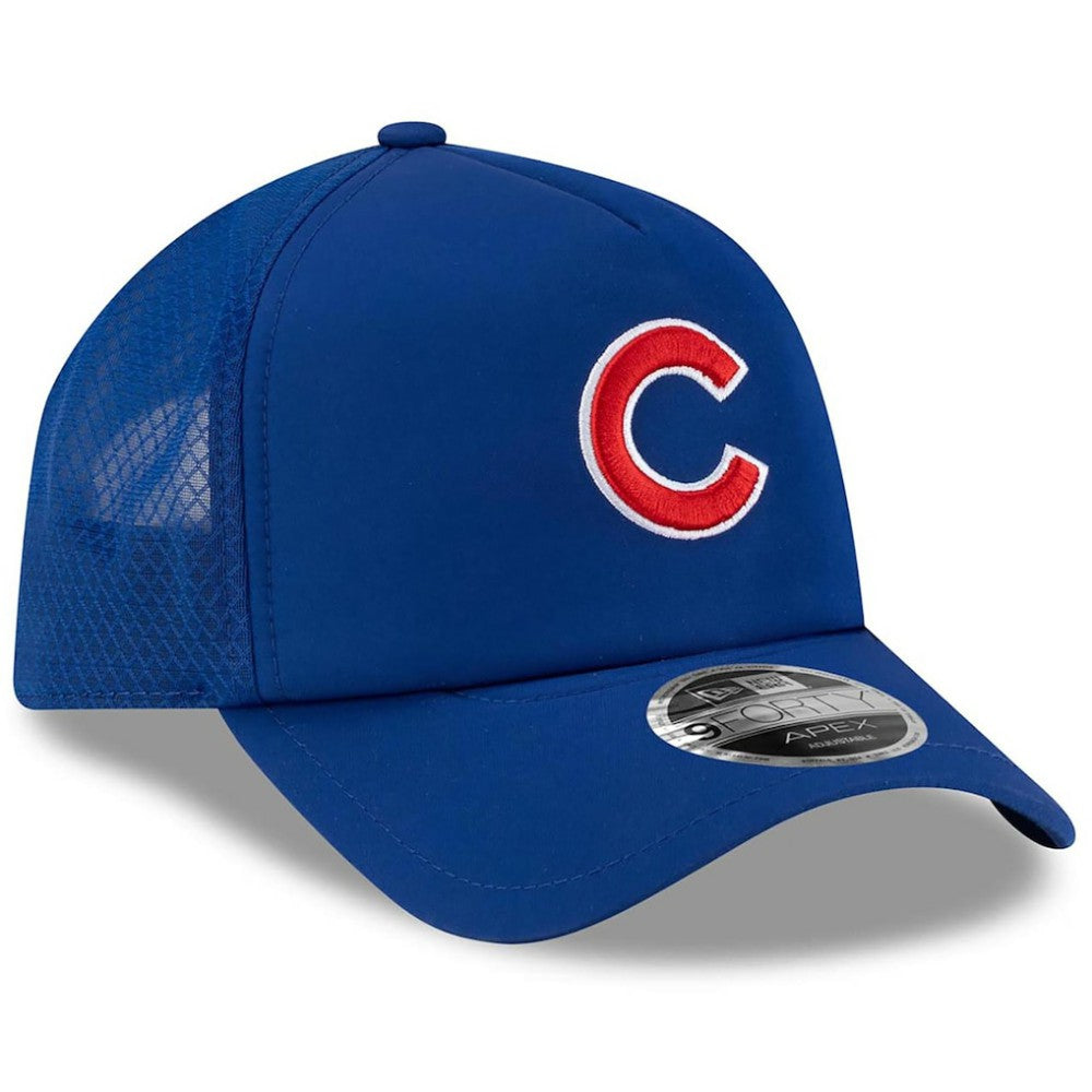 Chicago Cubs New Era 2026 Batting Practice Apex 9FORTY Adjustable Trucker Hat - Royal Hats