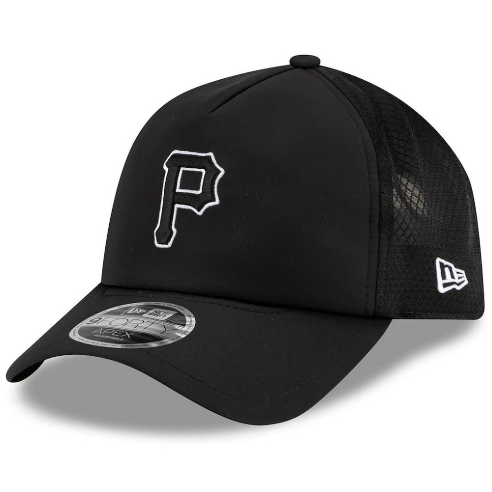 Pittsburgh Pirates New Era 2026 Batting Practice Apex 9FORTY Adjustable Trucker Hat - Black Hats