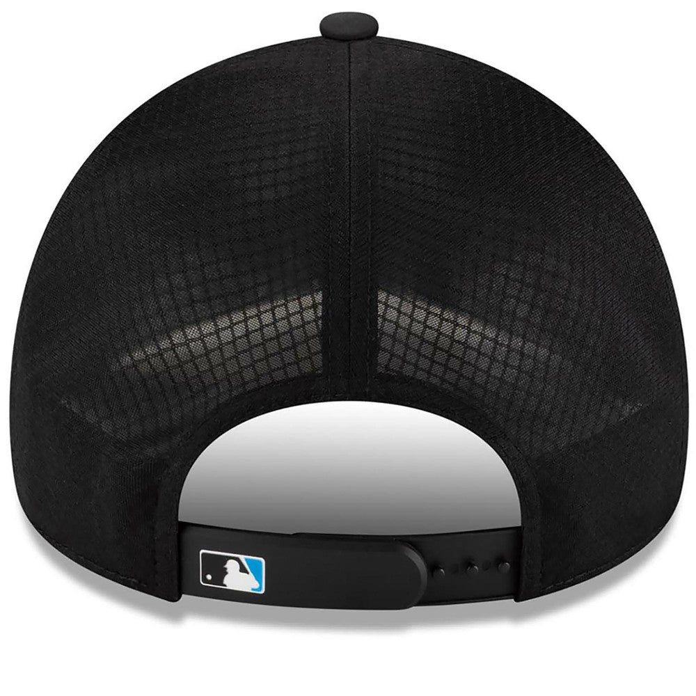 Miami Marlins New Era 2026 Batting Practice Apex 9FORTY Adjustable Trucker Hat - Black Hats