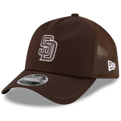 San Diego Padres New Era 2026 Batting Practice Apex 9FORTY Adjustable Trucker Hat - Brown Hats