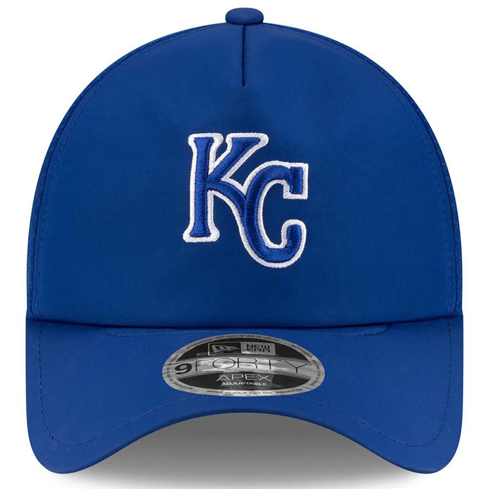 Kansas City Royals New Era 2026 Batting Practice Apex 9FORTY Adjustable Trucker Hat - Royal Hats