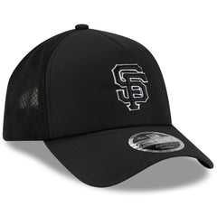 San Francisco Giants New Era 2026 Batting Practice Apex 9FORTY Adjustable Trucker Hat - Black Hats
