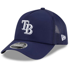 Tampa Bay Rays New Era 2026 Batting Practice Apex 9FORTY Adjustable Trucker Hat - Navy Hats