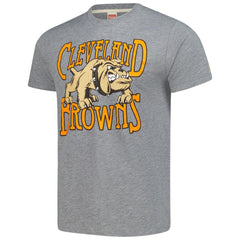 Cleveland Browns Homage Unisex Tri-Blend Dawg Pound XL Bone Collar T-Shirt - Gray T-shirts