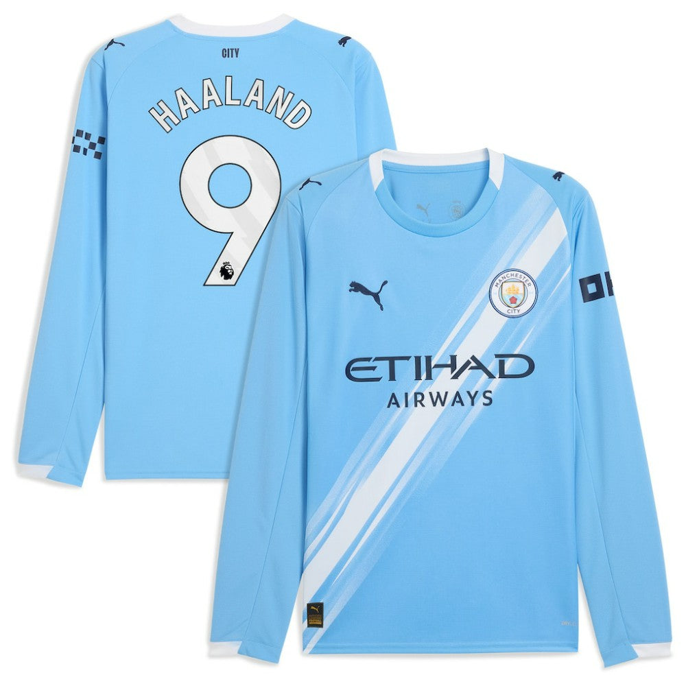 Erling Haaland Manchester City 2025/26 Home Replica Long Sleeve Player Jersey Sky Blue - Puma outlet