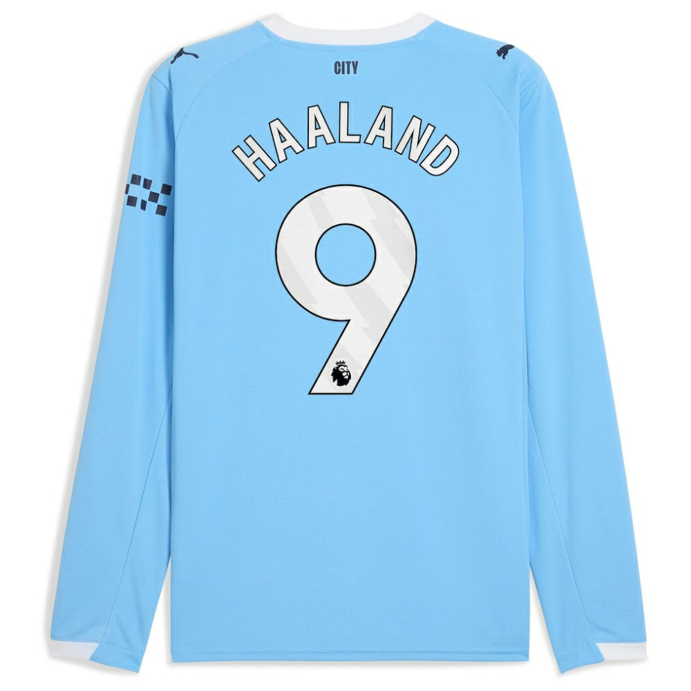 Erling Haaland Manchester City 2025/26 Home Replica Long Sleeve Player Jersey Sky Blue - Puma outlet