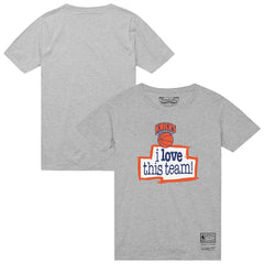 New York Knicks I Love This Team T-Shirt Heather Gray - Mitchell & Ness