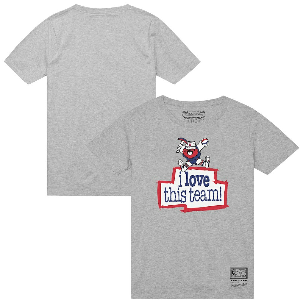 Denver Nuggets I Love This Team T-Shirt Heather Gray - Mitchell & Ness