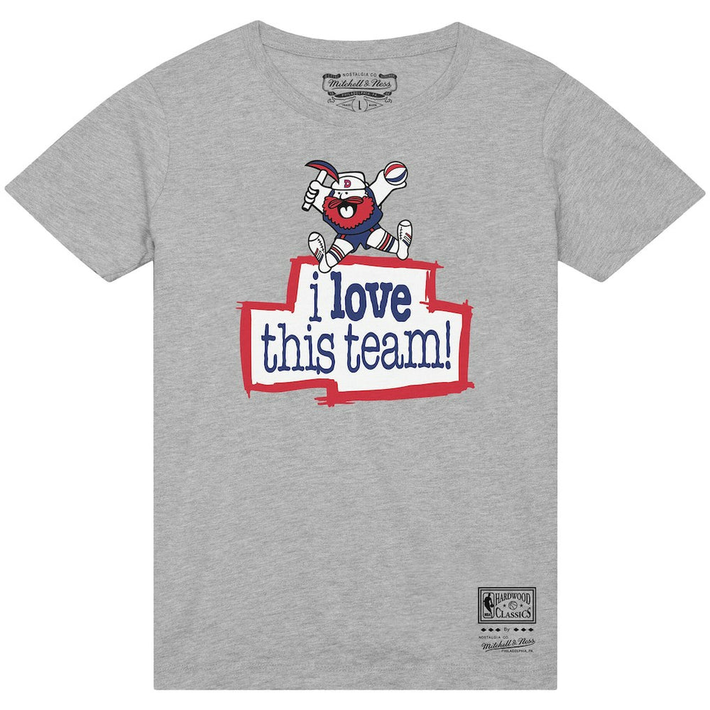 Denver Nuggets I Love This Team T-Shirt Heather Gray - Mitchell & Ness