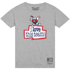 Denver Nuggets I Love This Team T-Shirt Heather Gray - Mitchell & Ness