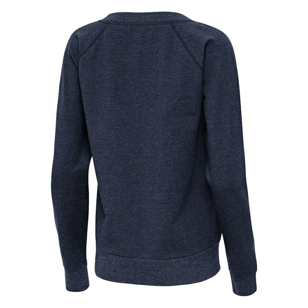 Seattle Mariners Antigua Women's Varsity Tri-Blend V-Neck Long Sleeve T-Shirt - Heather Navy T-shirts