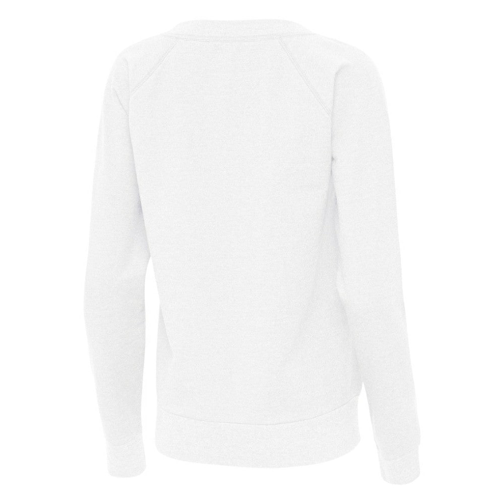 Toronto Blue Jays Antigua Women's Varsity Tri-Blend V-Neck Long Sleeve T-Shirt - White T-shirts