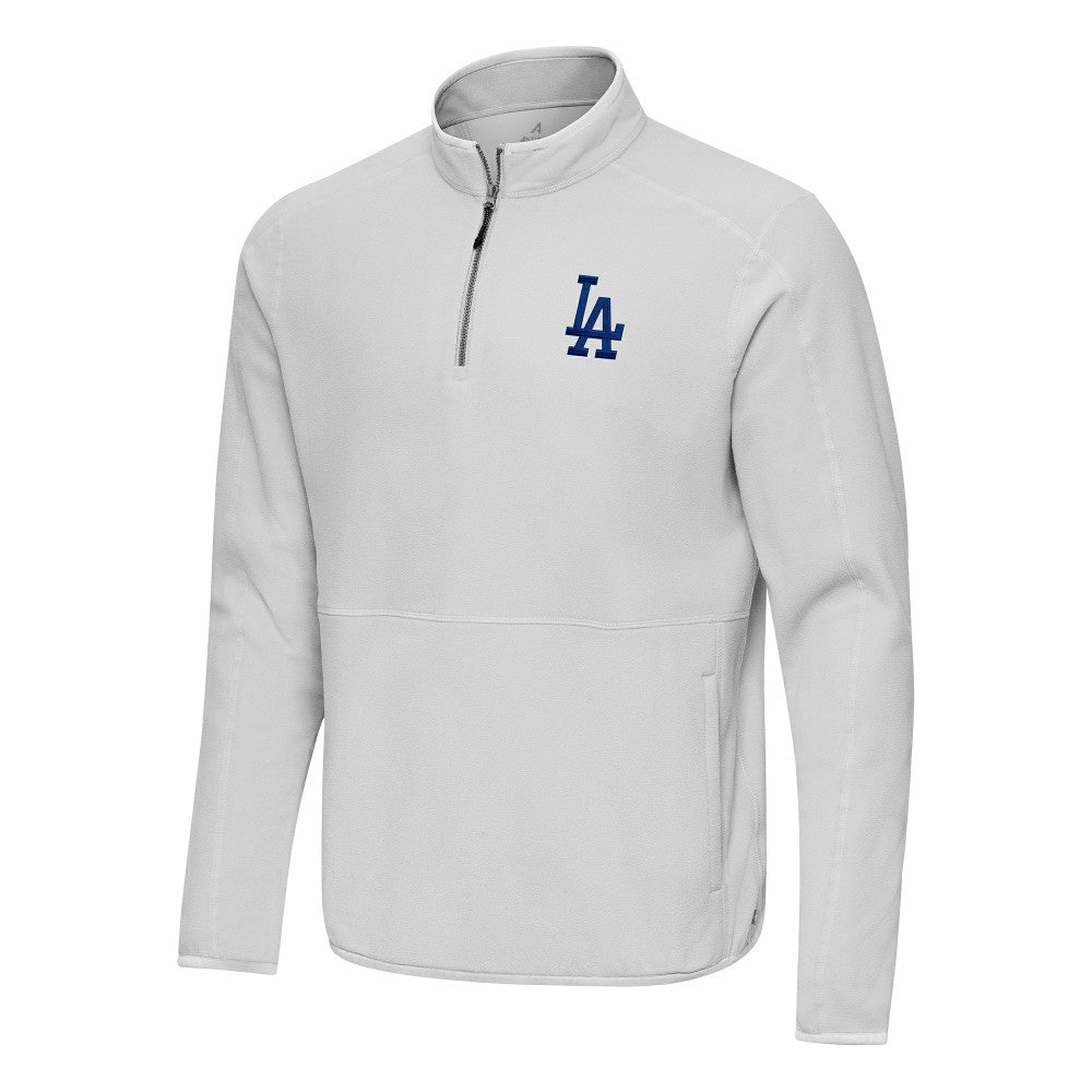 Los Angeles Dodgers Antigua Step Up Quarter-Zip Pullover - Gray Pullover