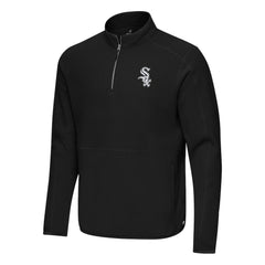 Chicago White Sox Antigua Step Up Quarter-Zip Pullover - Black Pullover