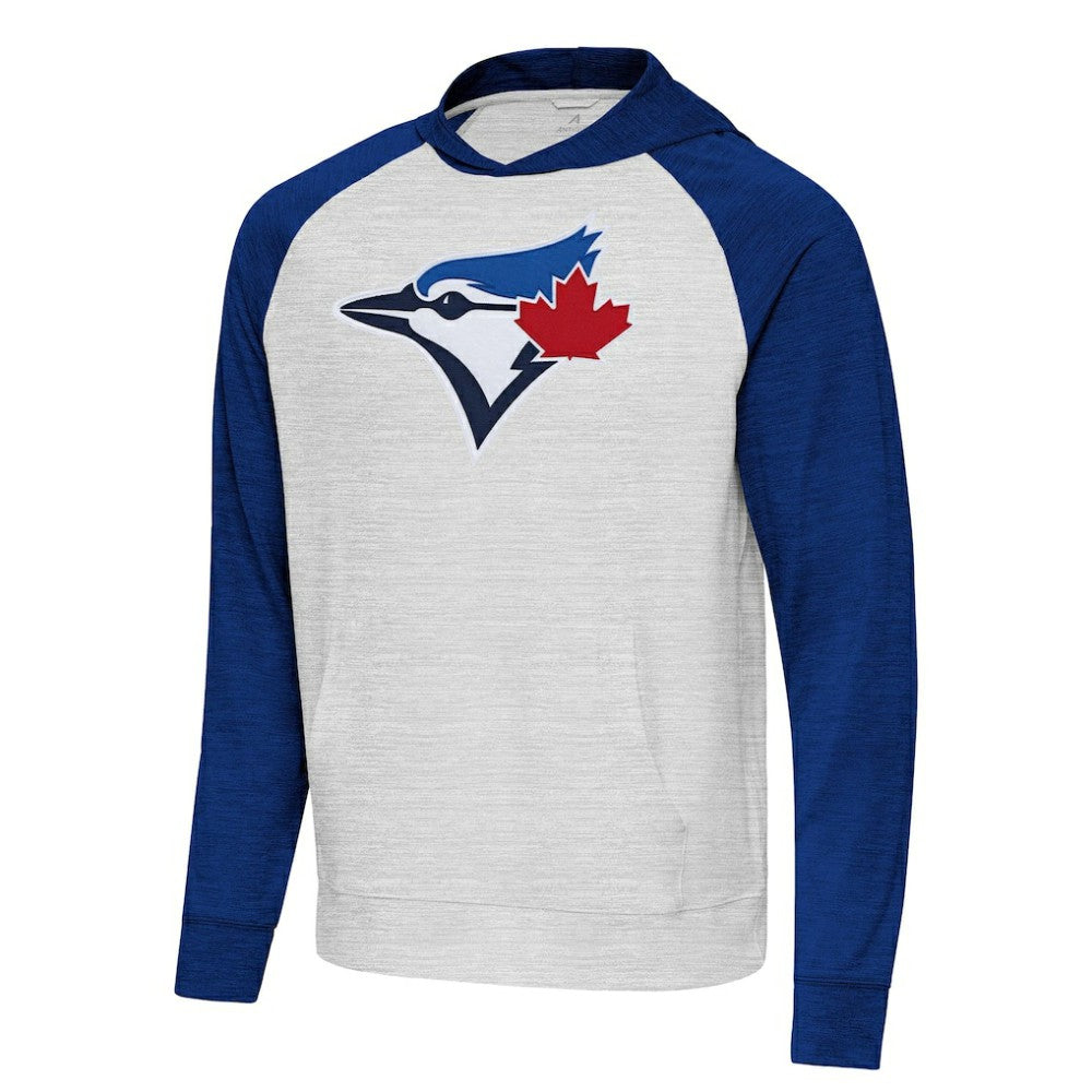 Toronto Blue Jays Antigua Urgent Pullover Hoodie - Royal/Gray Hoodies
